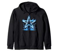 Magicien Pentagramme Magick Flaming Star Sweat à Capuche