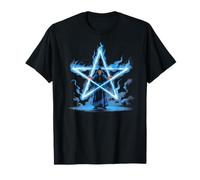 Magicien Pentagramme Magick Flaming Star T-Shirt