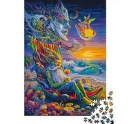 Magicien Puzzle 1000 Pièces pour Adultes Esprit de l'arbre Puzzle en Bois DIY Cadeau pour Les Amants Ou Les Amis Aide À La Relaxation Multi Colour Qualité Premium 1000pcs (75x50cm)