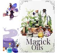 Magick Oils Livre de référence rapide, 54 attributs, relations et utilisations, sorts de sorcière de cuisine et guide de magie des herbes, sorcières débutants et recettes à base de plantes, livre