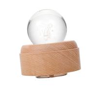 MAGICLULU 1 Boîte De Petites Boules De Cristal Lumineuses Rotatives Transparentes Boule Disco Musicale Globe Lumineux Décoration De Bureau Petite Veilleuse De Projection Décoration De