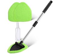 MAGICLULU 1 Ensemble Brosse Anti-buée Nettoyeur Vitre Laveur De Vitre Brosse De Nettoyage De Pare-brise Avec Manche Pour Pare-brise Extensible Extérieur De Voiture Alliage