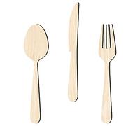 MAGICLULU 1 Ensemble De Fourchettes Cuillères Et Couteaux en Bois Panneaux Muraux Macramé Cintres Bandes Recyclables Porte-Couverts De Comptoir Plaques Décoratives Esthétiques pour