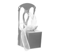 MAGICLULU 1 Ensemble De Pièces chaise bonbonnière fête Mariage style européen wedding decorations Boîtes à bonbons pour occasions spéciales Papier Silver