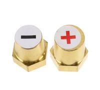 MAGICLULU 1 Paire D'adaptateurs de Bornes de Batterie en Laiton pour Batterie de Voiture, Connecteurs Électriques Rapides, de Perte D'énergie, Accessoires Fiables