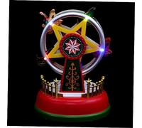 MAGICLULU 1 Pc Ornements Décoratifs Carrousel Musical Jouets Cube Carnaval Ornement De Décor De Noël Ornement De Bureau Décor De Bureau De Noël Colorful Bois