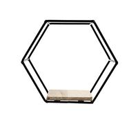 MAGICLULU 1 Pièce étagère de Rangement hexagonale étagères murales hexagonales Rayon de Miel hexagone grilles pour Le Stockage étagère de Stockage Hexagonal Fer forgé Black