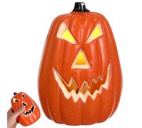 MAGICLULU 1 pièce Jack-O-Lantern Halloween lumière orange citrouille lumières LED batterie lumineuse réaliste sans flamme électrique citrouille lanterne pour Halloween Thanksgiving