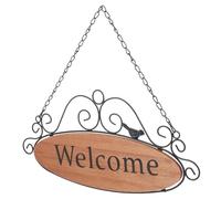 MAGICLULU 1 Pièce Pendentif Signe De Bienvenue Clef Printemps Décoration Intérieure Décoration Ménage Acclamations Mural Entrée Oh Vie Automne Tiki Plaque Lumière en Bois Brown
