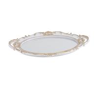 MAGICLULU 1 Pièce Plateau Miroir Ancien Décoratif Parfum Plaque Beauté en Miroir Accessoires De Photo De Plateau Antique Plateau De Salle De Bain Plateaux Bijoux Un Verre Blanche