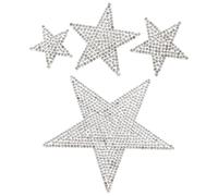 MAGICLULU 1 Set Autocollant Bling Star en Strass Argenté pour Voiture et Armoire, Performance Stable, Facile à Poser, Design Étoile Unique et Créatif