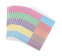 MAGICLULU 10 Feuilles Autocollants Colorés Étiquettes Amovibles Autocollantes pour Organisation Rapide Gommettes Colorées pour Bureau et École