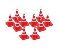 MAGICLULU 10 Pièces Breloque Résine 3d Cônes de Chantier Rouges, Accessoire DIY Créatif et Polyvalent pour Bijoux et Projets Manuels