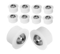 MAGICLULU 10 Pièces Caster Wheels Swivel Stainless Steel Ball Bearings Smooth Rolling Transfer Units For Furniture Appliances And Storage Boxes