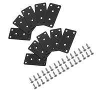 MAGICLULU 10 Pièces Connecteur Plat Plaque de Fixation Droite Acier Inoxydable pour Assemblage Solide Lot pour Renforcement Angles et Réparation