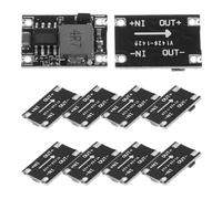MAGICLULU 10 Pièces Convertisseur CC-CC 3a Mini Carte Stabilisatrice de Tension, Convertisseur Abaisseur Réglable, PCB Métal Noir, Sortie Stable, Gain de Place, Prototypage,