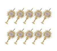 MAGICLULU 10 Pièces Décoration de Gâteau en Alliage Doré Design Élégant Européen Réutilisable et Facile à Utiliser pour Fête Religieuse pour Communion et Événements D'église