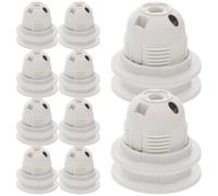 MAGICLULU 10 Pièces Douille D'ampoule E27 en Plastique Blanc Base à Vis Sécurisée, Compatible pour Lampe de Bureau et Luminaire de Plafond Polyvalent en Pet et Pbt
