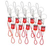 MAGICLULU 10 pièces Halloween Blood Type Keychain Set Bag Pendant For Bag Backpack Purse Decoration Spooky Party Favor Accessory