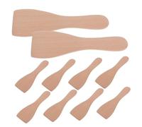 MAGICLULU 10 pièces Lot de Spatules Plates de Hêtre pour Cuisson Ustensiles Compacts Ergonomiques Raclette et Cuisson Au Poêle Faciles à Nettoyer Manier