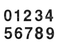 MAGICLULU 10 Pièces Numéros Autocollants Abs Chiffres Adhésifs pour Maison et Boîte aux Lettres Chiffres Durables pour Porte Garage Bureau et Hôtel