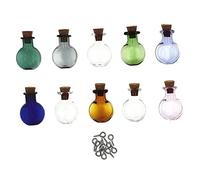 MAGICLULU 10 Pièces Petites Bouteilles en Verre verrerie Pots de sorcière jus Tasses Mini Bouteille Verre fioles Petite Bouteille en Verre récipient pour échantillons de Laboratoire Un Verre