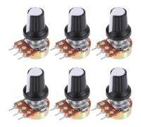 MAGICLULU 10 Pièces Potentiomètre Rotatif 10k Ohms à Axe Moleté avec | Compact Léger, Plastique et Cuivre, Réglage de Tension et Courant, Contrôle Automatique Industriel