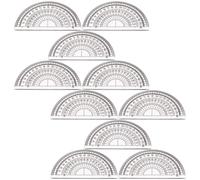 MAGICLULU 10 Pièces Rapporteur Clair en Plastique Léger Cours de Maths, Outil de Mesure D'angle pour Étudiants et Applications Professionnelles