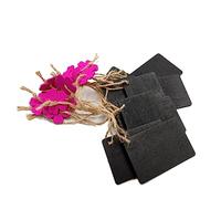 MAGICLULU 10 pièces Rose Flower Square Blackboard Plaques Hanging Welcome Sign Wall Decor DIY Home Decoration Crafts