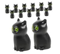 MAGICLULU 100 Pièces Figurines Mini Chats Fantômes Noirs Halloween Décorations Animales Effrayantes pour Jardin Maison Fête Accessoires