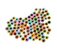 MAGICLULU 100 pièces Patchs Œil Verre pour Accessoires DIY Poupée Cabochons Ronds Durables Décorations Créatives pour Bricolage et Jouets