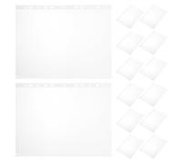 MAGICLULU 100 Pièces Pochettes Transparentes PVC 11 Trous pour Dossards de Course, Protection Anti-poussière et Organisation Facile, pour Marathons et Événements Sportifs