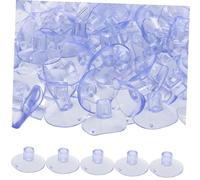 MAGICLULU 100 pièces Strong PVC Suction Cups Transparent Flagpole Holders Anti-Collision Suction Pads for Smooth Surfaces Desktop Window Car Use