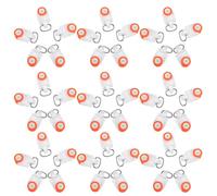 MAGICLULU 100 Pièces Tringle à Rideaux Coulissante Guide à Rouleaux en Plastique, Planeurs Porte-Roues Jumelés 12mm, Supporte Tissus Lourds, Fonctionnement Silencieux et Fluide pour Balcons