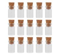 MAGICLULU 100pièces Mini-Pots avec Bouchons Liège Flacons à Vœux De Bouteilles Verre pour Mariage Et Décoration Petits Pots Verre avec Couvercle Liège