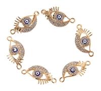 MAGICLULU 10pcs Mini Breloques Œil Maléfique en Alliage Or pour Bracelets et Création de Bijoux, Design Unique et Utilisation Polyvalente, Accessoires DIY