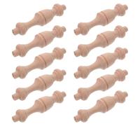 MAGICLULU 10pcs Poteaux de Balustre en Bois Non Peints pour Décoration, Style Romain, Matériau Bois Naturel, pour Projets DIY et Usage Quotidien