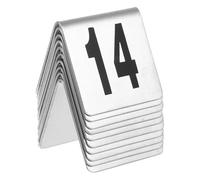MAGICLULU 10pièces Numéros de Table Acier Inoxydable Étanche pour Restaurant Banquet Mariage Chiffres à Robuste Grand Modèle pour Salle de Réception et Événement Collectif