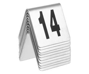 MAGICLULU 10pièces Numéros de Table Acier Inoxydable Étanche pour Restaurant Banquet Mariage Chiffres à Robuste Grand Modèle pour Salle de Réception et Événement Collectif