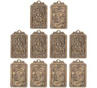 MAGICLULU 10pièces Pendentif Amulette Style Chinois Richesse Carte Chance Amulette Traditionnelle Délicate pour Décoration Intérieure ou Cadeau