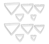 MAGICLULU 10pièces Triangle Acier Inoxydable DIY Biscuits Mould Couteaux à Pâtisserie Baking Tool pour Cuisine Maison Atelier Argent