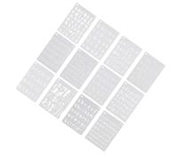 MAGICLULU 12 feuilles Lot de Pochoirs Lettres et Chiffres Pet Réutilisables Lavables et Étanches pour Peinture DIY et Apprentissage des Garçon Fille Modèles Creux pour Scrapbooking et