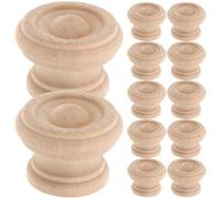MAGICLULU 12 Pièces Bouton de Meuble en Bois Brut, Forme Champignon | Installation Simple Vis, Usage DIY et Rénovation, Bois Allié, Couleur Kaki, Style Simple Moderne
