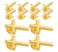 MAGICLULU 12 Pièces Broche Croix Religieuse en Alliage Or pour Parrains et Marraines, Symbole de Foi Fixation Sécurisée, Style Classique Élégant pour Robes Blanches et Pulls aux Cérémonies