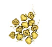 MAGICLULU 12 Pièces Décor De Coeur Ornement Coeur Saint Valentin Boules en Forme De Coeur Saint Valentin Entendre des Boules De Noël en Forme Cadeau Suspendu Arbre De Noël Décorations Adorno