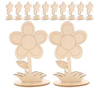 MAGICLULU 12 Pièces Découpes de Fleurs en Bois Non Finies Surface Lisse pour Projets DIY et Décoration de Table Plupart des Gens
