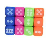 MAGICLULU 12 Pièces Gros dés éducation, Jeu, dés Jouets de fête de dés Accessoire de dés Enfants Dice dés de Divertissement Grand dés pour Les Enfants dés pour Les Jeunes Enfants Eva