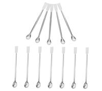 MAGICLULU 12 Pièces Lab Sampling Spoons Stainless Steel Square Head Micro Spatulas Lightweight Ergonomic Design For Easy Stirring And Measuring In Laboratory And Kitchen Use