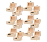 MAGICLULU 12 Pièces Lot de Mini Coffres Au Trésor Bois avec Charnières Boîte à Bijoux Pin Naturel pour Bricolage Peinture et Rangement Objets Décoratifs