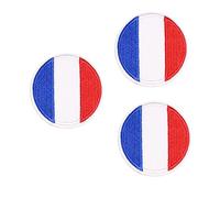 MAGICLULU 12 pièces Patchs Brodés Rond Drapeau Autocollants Thermocollants pour Vêtements Décoratifs et Réparateurs pour Jeans Sacs et Accessoires